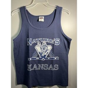VTG 90s Nature's Way Kansas Work Out Gym Shirt Sleeveless Sz Medium